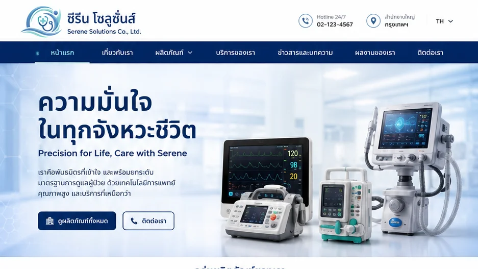 เว็บไซต์บริษัท Serene Solutions